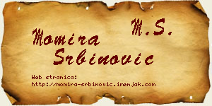 Momira Srbinović vizit kartica